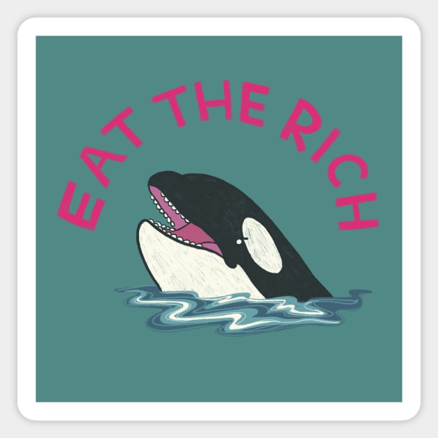 Eat The Rich Sticker by IllustratedActivist